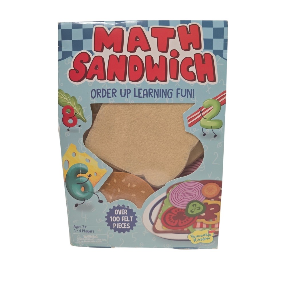 Peaceable Kingdom Math Sandwich Game Educational and/or Homeschooling game